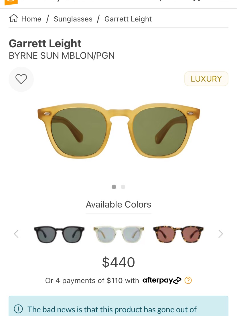 Garrett Leight Byrne Sunglasses